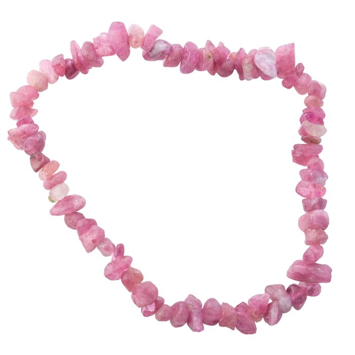 7.5" Tourmaline Rubellite Chip Bracelet (1pc) NETT