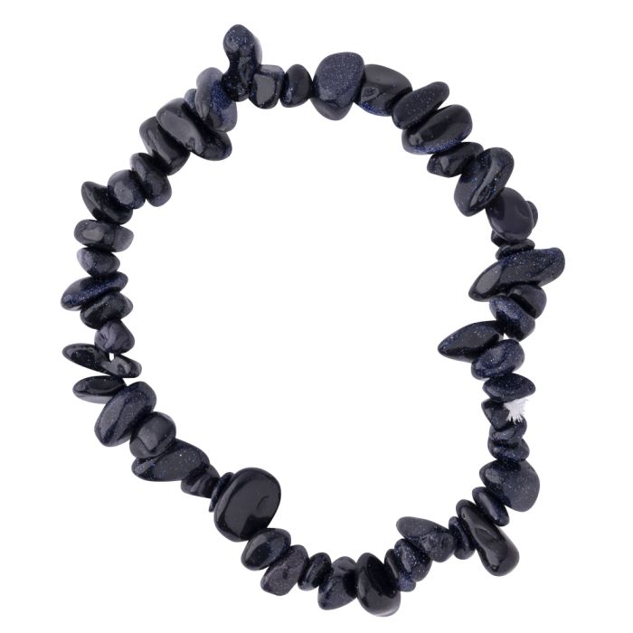 7.5" Blue Goldstone Chip Bracelet (1pc) NETT