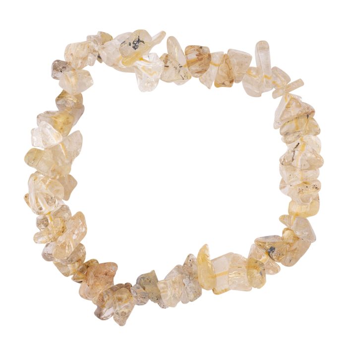 7.5" Rutile Quartz Chip Bracelet B Grade (1pc) NETT