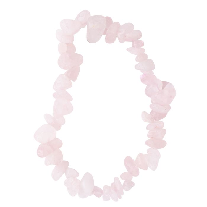 7.5" Rose Quartz Chip Bracelet (1pc) NETT