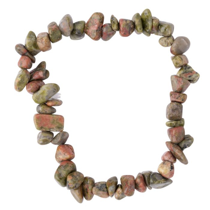 7.5" Unakite Chip Bracelet (1pc) NETT