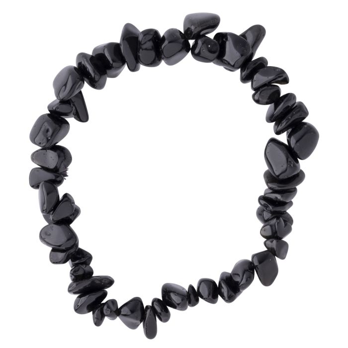 7.5" Black Obsidian Chip Bracelet (1pc) NETT