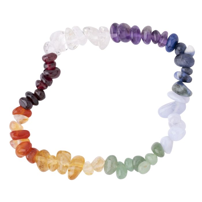 7.5" Chakra Chip Bracelet (1pc) NETT