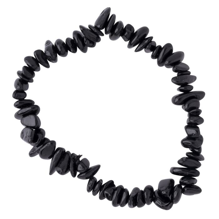 7.5" Freeform Chip Black Tourmaline Bracelet (1 Piece) NETT