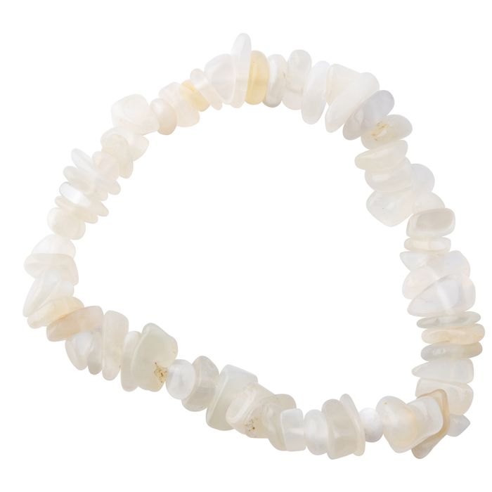 7.5" Freeform Moonstone Chip Bracelet (1pc) NETT