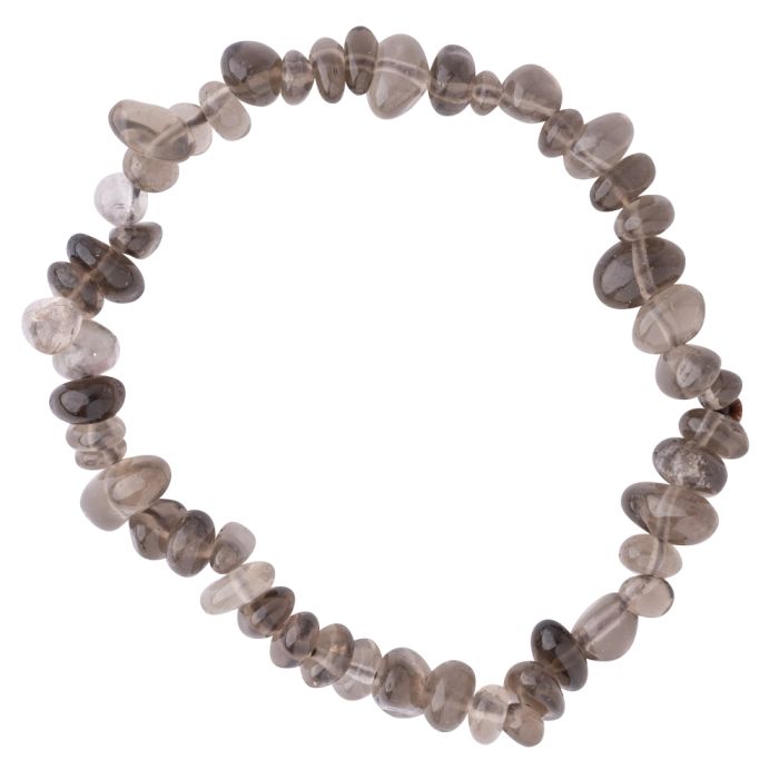 7.5" Freeform Smoky Quartz Chip Bracelet (1pc) NETT