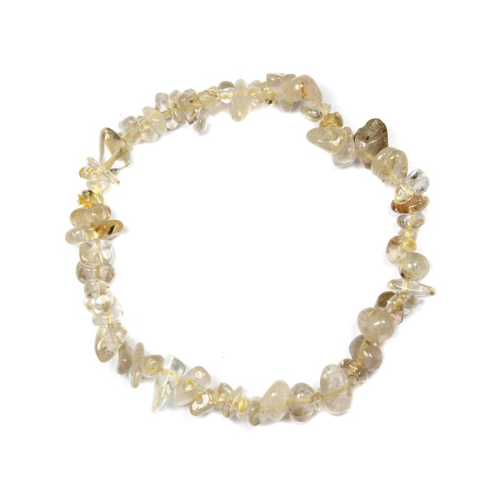 7.5" Rutile Quartz Chip Bracelet A Grade (1pc) 