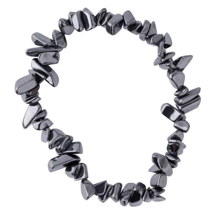 7.5" Chip Bracelet Natural Hematite (1pc) NETT