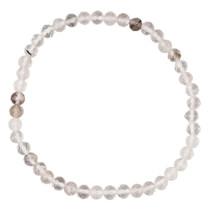 4mm Faceted Herkimer Diamond Bracelet (1pc)