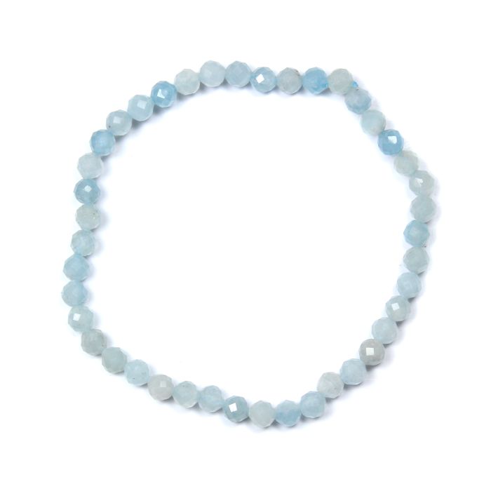 4mm Faceted Aquamarine Bracelet (1pc) NETT