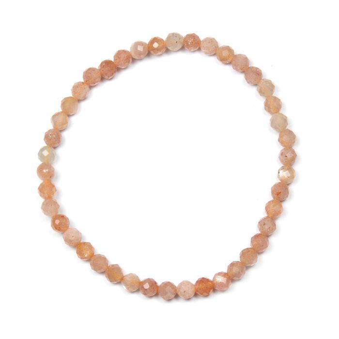 4mm Faceted Pink Moonstone Bracelet (1pc) NETT