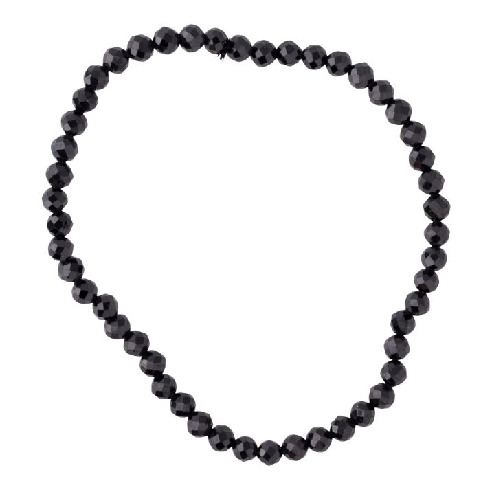 4mm Faceted Black Tourmaline Bracelet (1pc) 