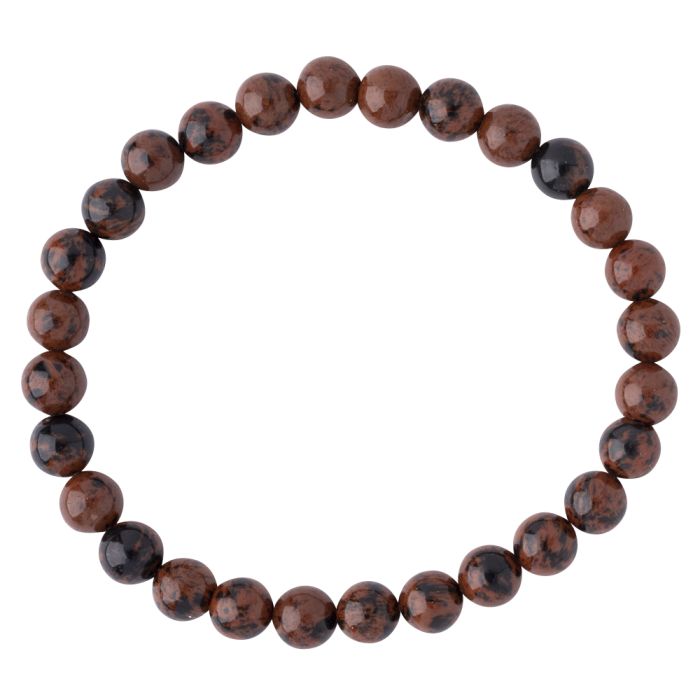 6mm Mahogany Obsidian Bead Bracelet (1pc) NETT