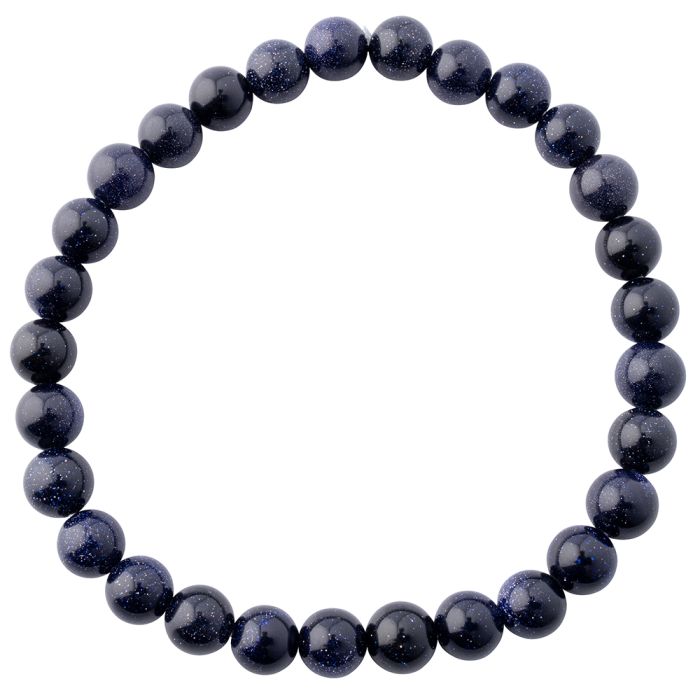 6mm Blue Goldstone Bead Bracelet (1piece) NETT