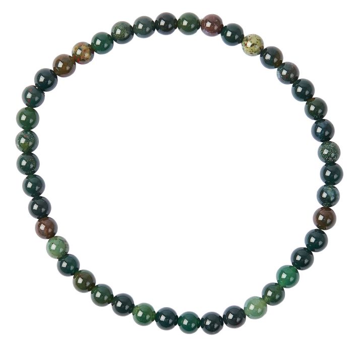 4mm Bloodstone Bead Bracelet (1pc)