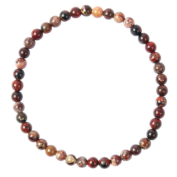 4mm Brecciated Jasper Bead Bracelet (1pc)