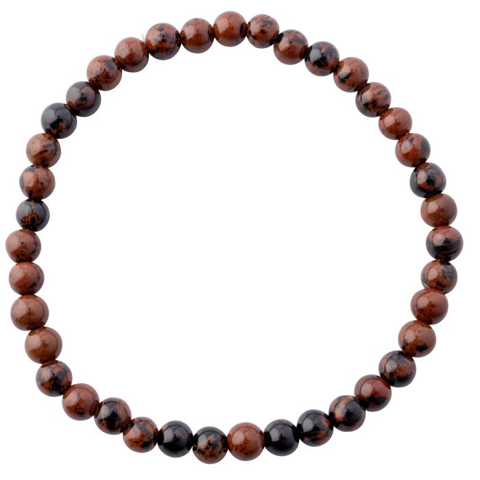 4mm Mahogany Obsidian Bead Bracelet (1pc) NETT