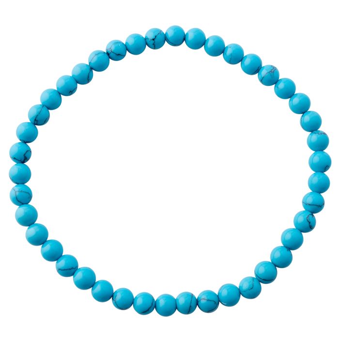 4mm Recon. Turquoise Bead Bracelet (1pc) NETT