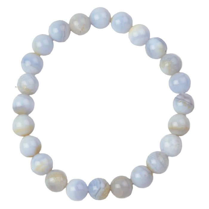 8mm Blue Lace Agate Bead Bracelet (1pc)