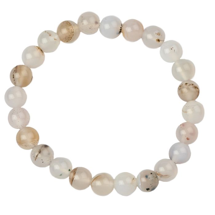 8mm Flower Agate Bead Bracelet  (1pc)
