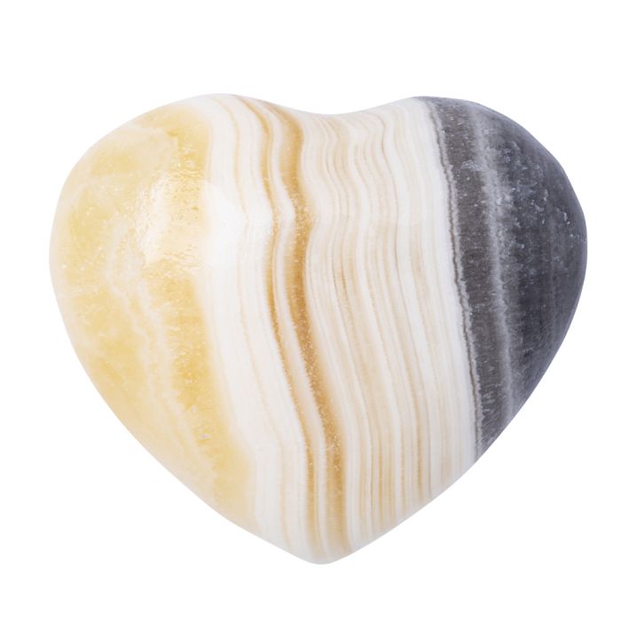 Zebra Onyx Puff Heart 4.5x4x2cm (1pc) NETT