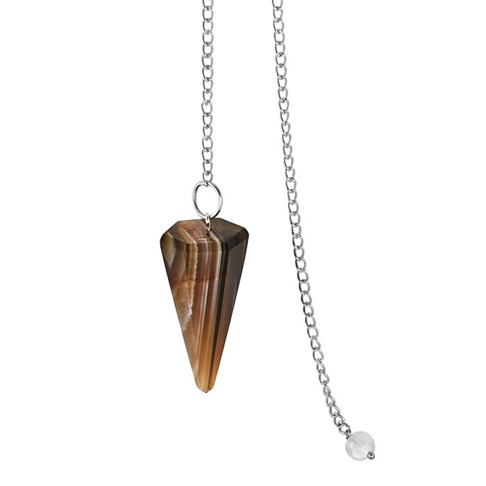 Pendulum Banded Agate With 6" Chain (1pc) NETT