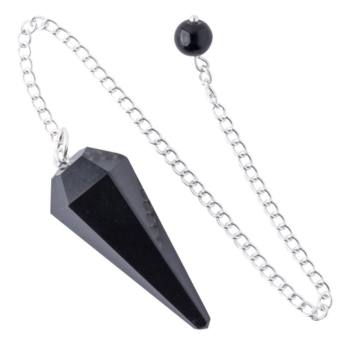 Black Agate Pendulum  With 6" Chain (1pc) NETT