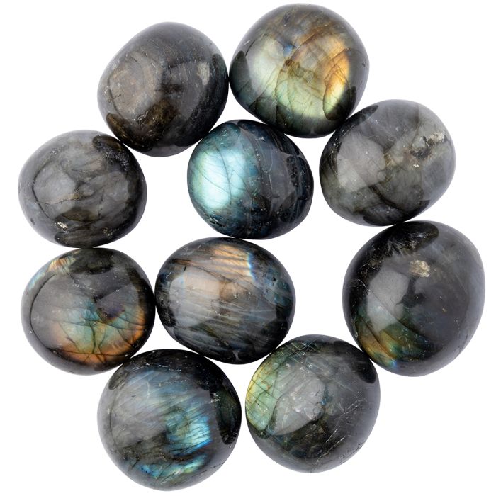 Labradorite Tumblestone 30-40mm , Madagascar (10pcs) NETT