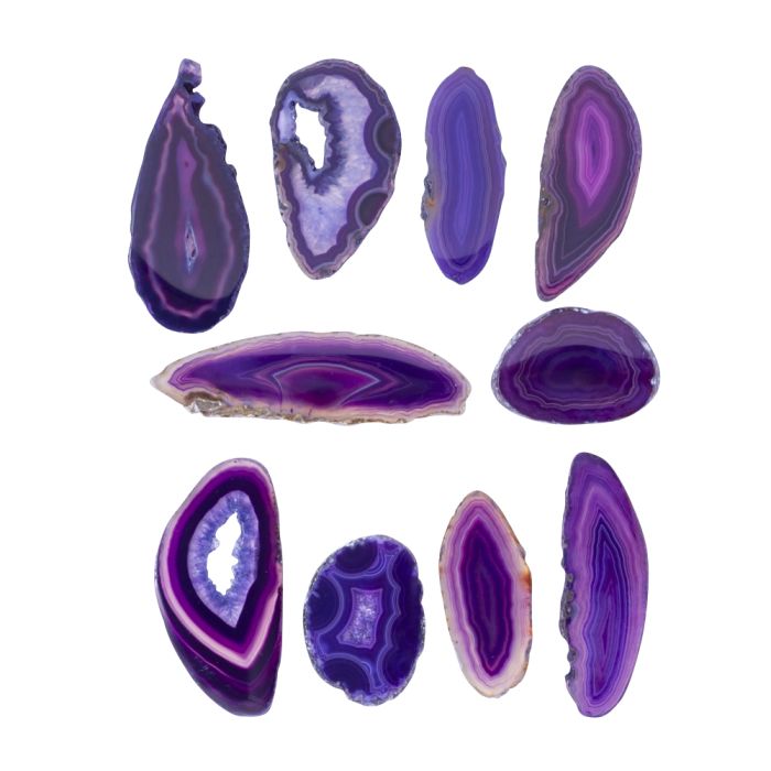 A00 Agate Slice Purple (up to 2") (10pcs) NETT