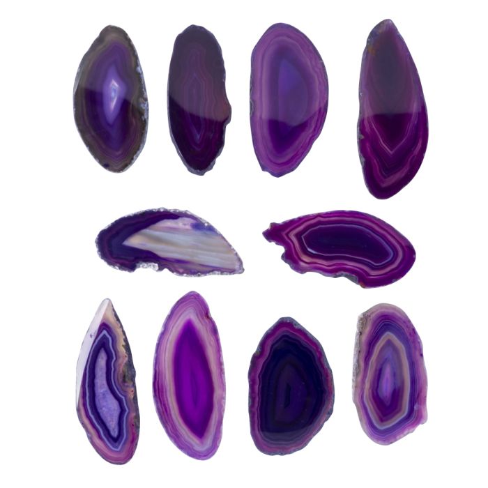 A0 Agate Slice Purple (up to 2") (10pcs) NETT