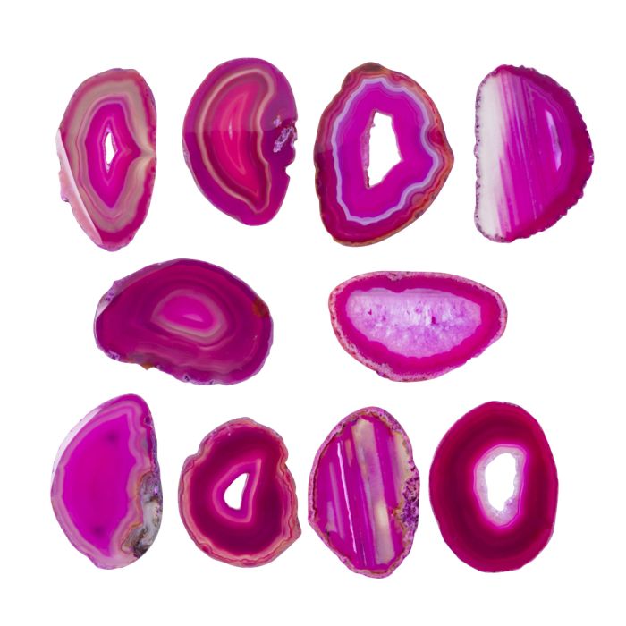 A0 Agate Slice Pink (up to 2") (10pcs) NETT
