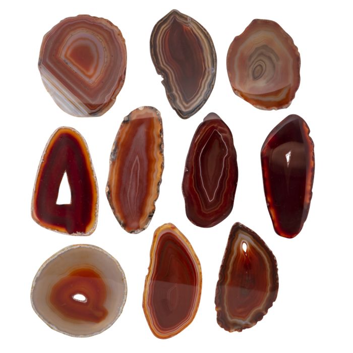 A2 Agate Slice Red (2" to 2.5") (10pcs) NETT