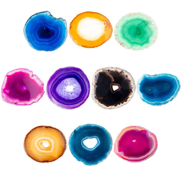 A3 Agate Slice Mix (2.5&quot; to 3&quot;) (10 Pieces) NETT