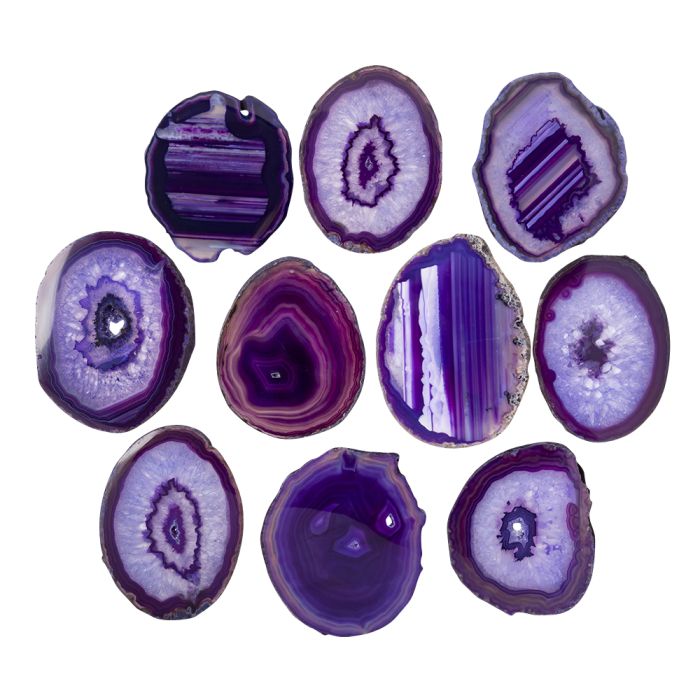A4 Agate Slice Purple (3" to 4") (10 Piece) NETT