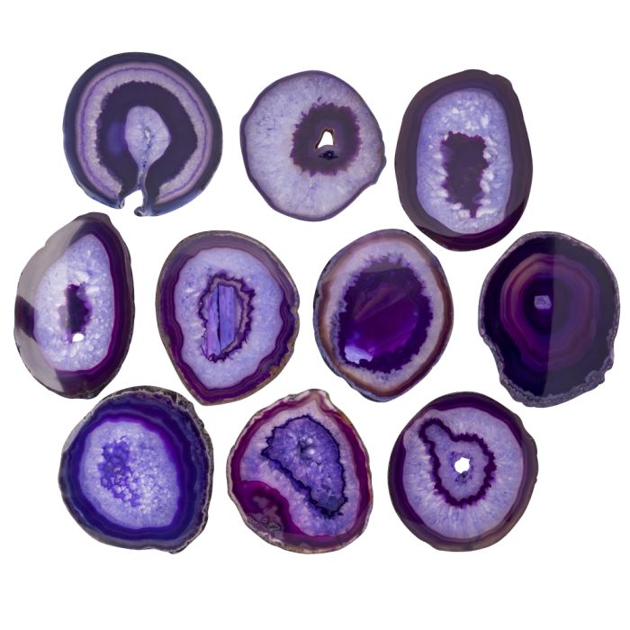 A5 Agate Slice Purple (4" to 5") NETT