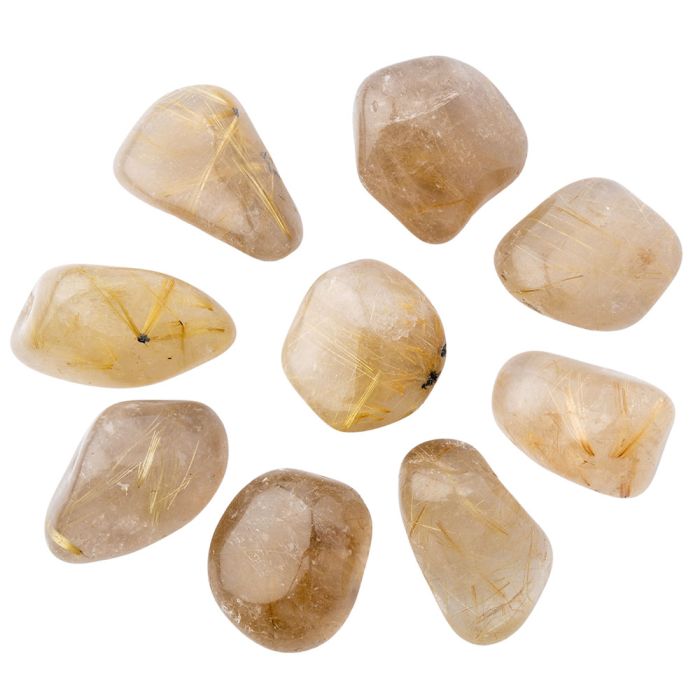 Rutilated Quartz AA Grade Extra Large Tumblestone 40-50mm, Brazil (250g) NETT