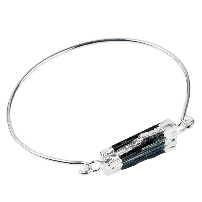 Bangle with Tourmaline, Silver Plated (1pc) NETT