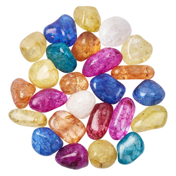 Crackle Quartz Medium Tumblestones, 20-30mm (250g)
