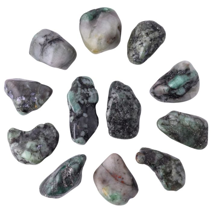 Emerald Medium Tumblestone 20-30mm (100g) NETT