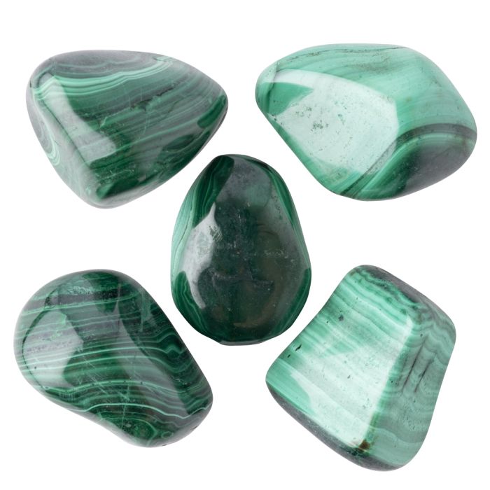 Malachite Medium Tumblestone 20-30mm, DR of the Congo (SA Shape) (100g) NETT