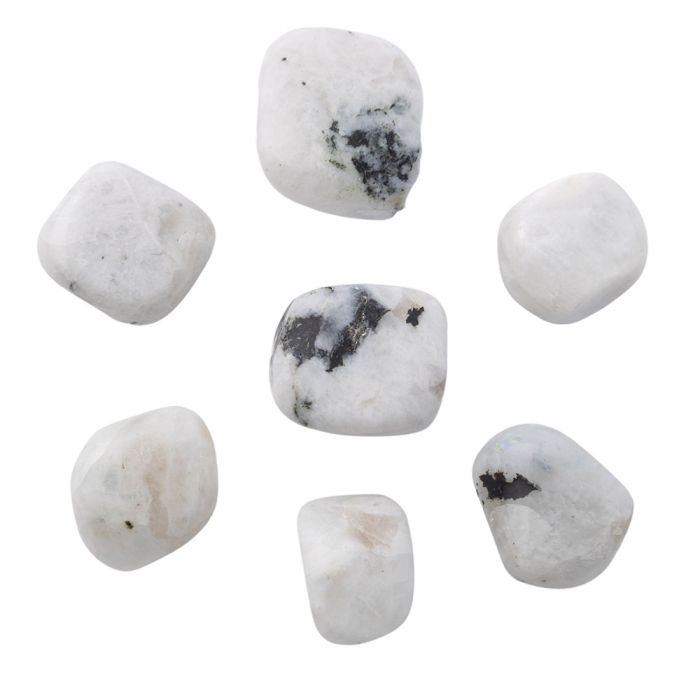 Rainbow Moonstone Medium Tumblestone 20-30mm, India (100g) NETT