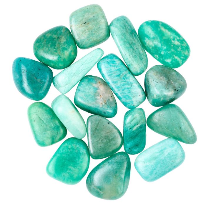 Amazonite Small Tumblestone 10-20mm, Indian (100g) NETT