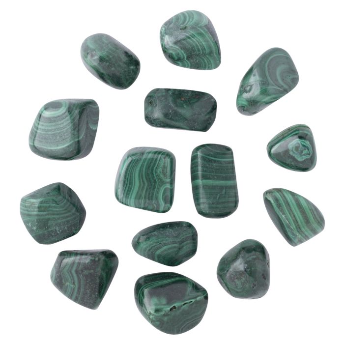 Malachite Small Tumblestone 10-20mm, DR of the Congo (100g) NETT