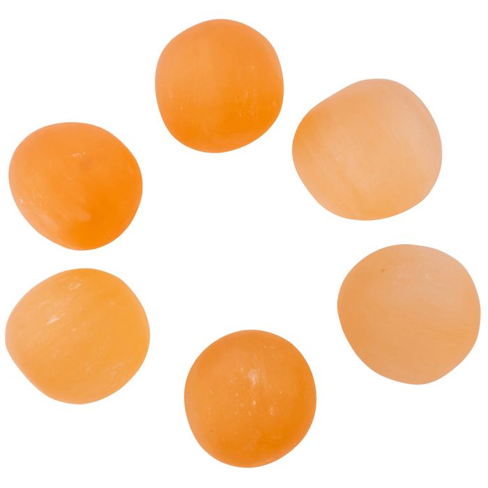 Selenite Orange Medium Tumblestone 20-30mm (100g) NETT