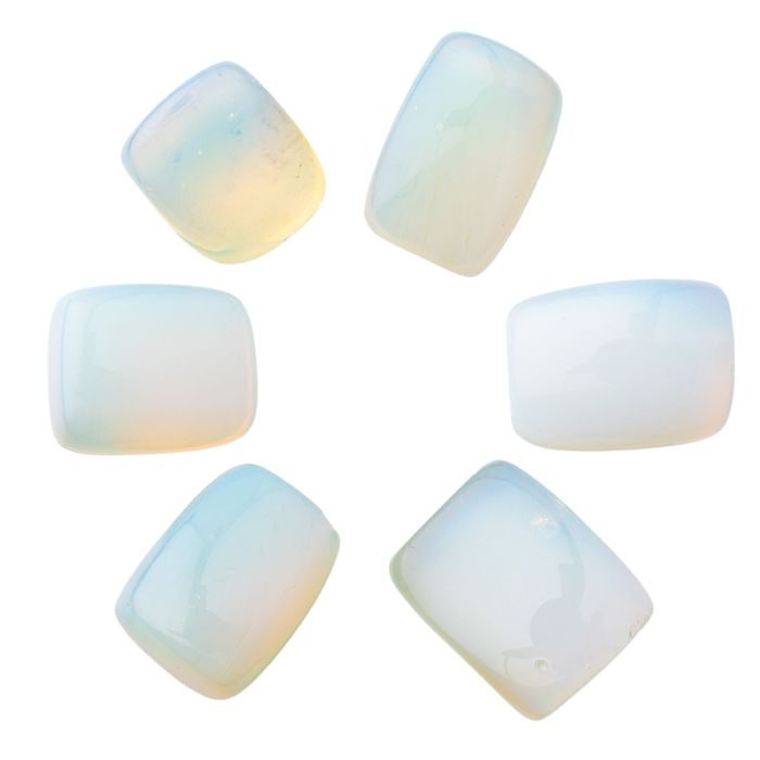 Opalite Glass Extra Large Tumblestone 40-50mm, China (250g, approx. 6pcs) NETT