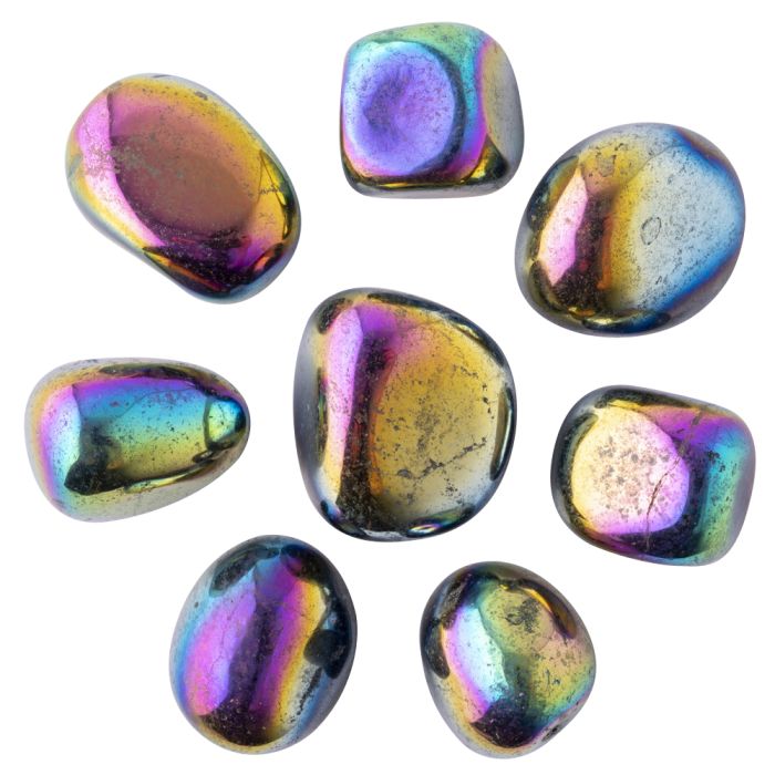 Titanium Aura Medium Tumblestone 20-30mm, China (100g) NETT