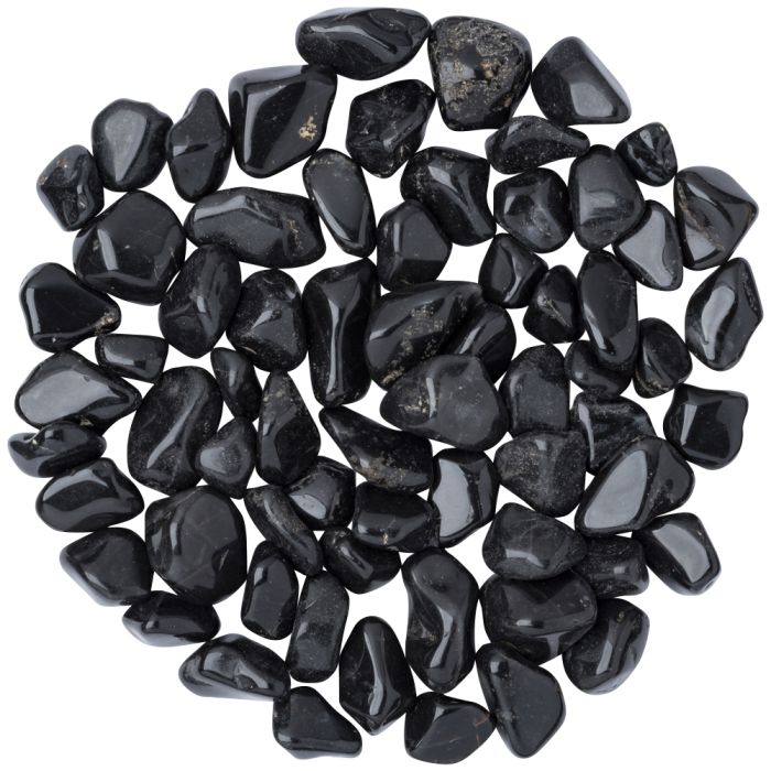 Black Onyx Small Tumblestone 10-20mm, South Africa (250g) NETT