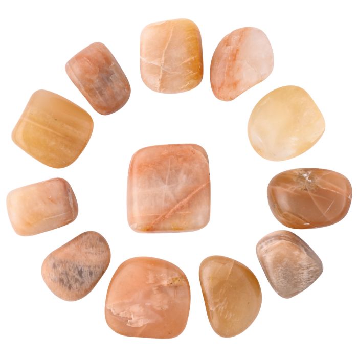 Pink Moonstone Medium Tumblestone 20-30mm (100g) NETT