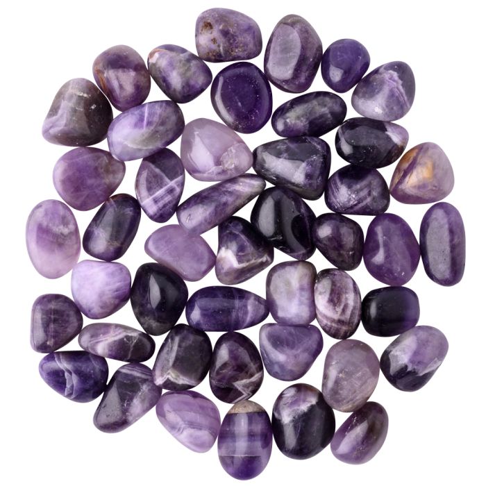 Mixed Dark Amethyst 10-20mm Small Tumblestone (250g) NETT