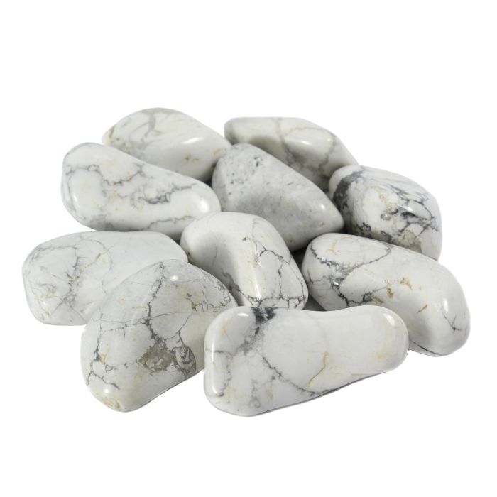 Howlite White South African 40-50mm Extra Large Tumblestone (250g) NETT